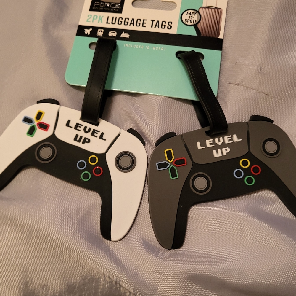 Game controller luggage tag 2pc set